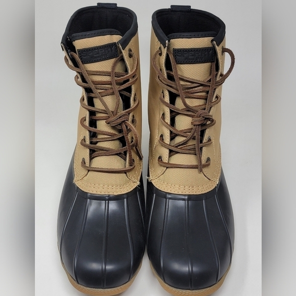 Sperry STS 24642 Men\'s  SeaCycled Black Brown Saltwater Duck Boot US Size 11 New main image 4